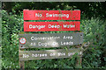 Sign at Knypersley Reservoir