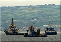 J4982 : Three tugs near Bangor by Rossographer