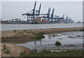TM2534 : Orwell estuary and Felixstowe docks by Andrew Hill