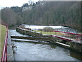 Derwent River weir, Derbyshire