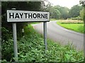 Haythorne: arriving from the north