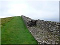 NY7467 : Hadrians Wall at green Slack by Nigel Mykura
