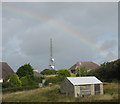 Telecommunications mast at the western end of Llanddona