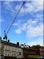 Construction site, Market Place, Devizes, Wiltshire