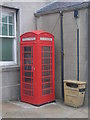 Telephone box outside Stromness Museum