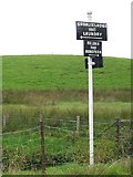 NN7706 : Estate signpost, Cromlix by Richard Webb