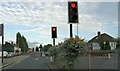 Traffic lights into Primley Avenue