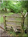 Stile on former tramroad incline