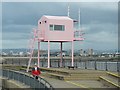 ST1972 : The Pink Hut, Cardiff Barrage by Robin Drayton