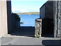 Looking between the buildings to Bressay Sound