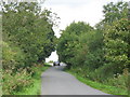 Climbing up to the junction with the B 5110 at Ty