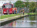 Fire Service Training by the Worcester and Birmingham Canal