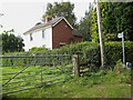 Start of a footpath by The Lodge, Peterstow