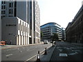 Looking along Lower Thames Street from St Dunstan