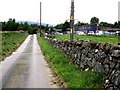 Road from Torphins sewage works