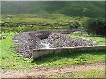 NH0328 : Killilan/Iron Lodge track, rebuilt banks of mountain stream by Trevor Wright