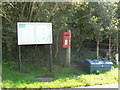 ST7909 : Belchalwell: postbox № DT11 165 and noticeboard by Chris Downer