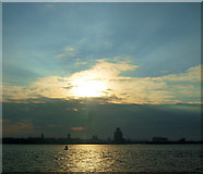 SJ3389 : River Mersey Sunset by Kevin Gordon