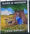 Sign for the Hare and Hounds, Cowfold