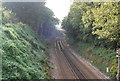 Railway line east of Canterbury East station