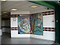 Mosaic at the entrance to the ladies toilets