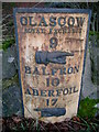 Milepost on A81