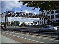 Footbridge over the Great West Road (A4) Isleworth - looking eastwards