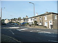 The double mini-roundabout, New Hey Road, Rastrick