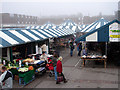 Hitchin Market on a foggy morning