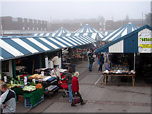TL1829 : Hitchin Market on a foggy morning by John Lucas