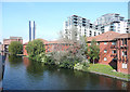 New housing by the Worcester and Birmingham Canal in central Birmingham