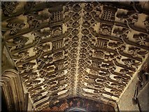 TM0533 : The tower passageway roof at Dedham church by Robert Edwards