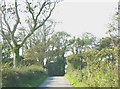 Llwyn Onn cottage at the western end of the Llynnon Mill road