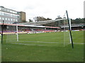 The goal at the High Street end at Aldershot Town F.C.