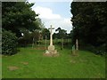 War memorial and play area