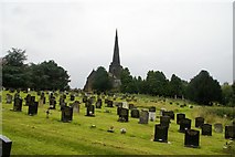 SJ6671 : Saint Wilfred's Church graveyard by Jeff Tomlinson