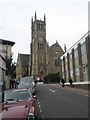 Looking up Victoria Road towards The Wesley Centre