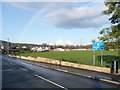 Football ground with rainbow, Old Earth, Elland